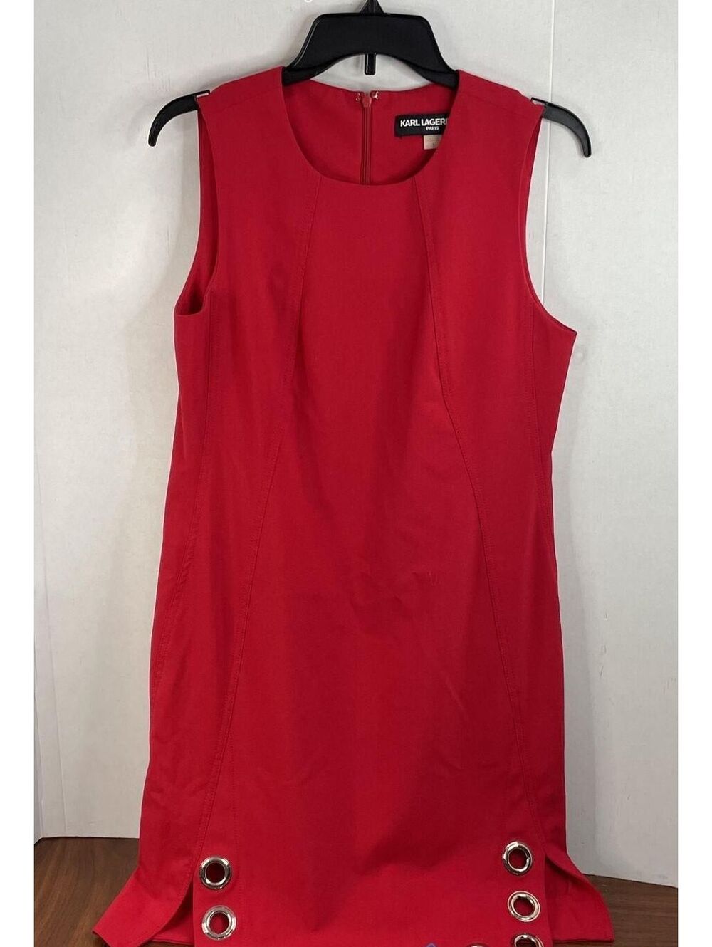 Karl Lagerfeld Paris Red Sleeveless Dress Size 6